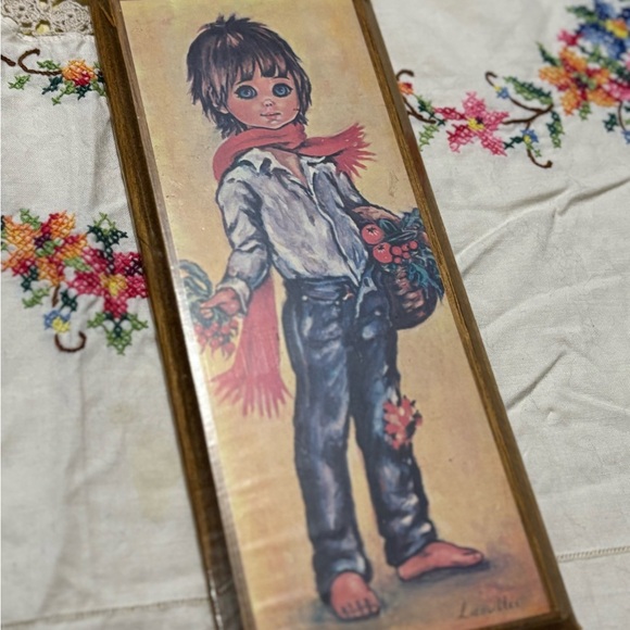 Vintage Big Eyed Children Wall Art Set of 4 - Picture 10 of 13